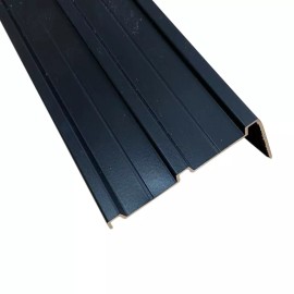 Mr Metal Aluminum 3" x 92" 3 Ridge BLACK Aluminum Cargo Trailer RV Trim w/ 1.5" Leg