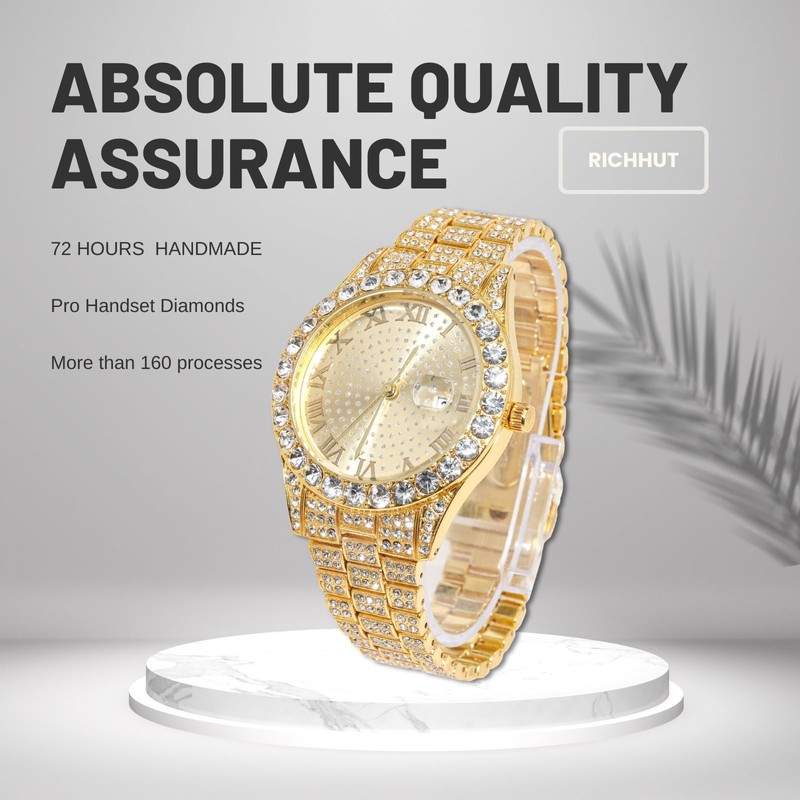 richhut Luxury Diamond Watch for Kids Teen - Iced Out