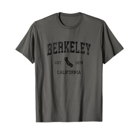Berkeley California CA Vintage Sports Design Black Print T-Shirt