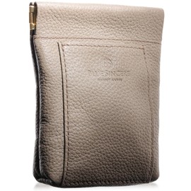 BLUE SINCERE CC10 All-in-One Coin Case, Genuine Leather, Mini Wallet, Can Hold Credit Cards, Bills, Keys, One Hand, Pakapaka Coin Purse, Men's, Women's, Simple, Minimalist, beige, (greige)