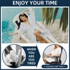 ZOBGOWE Outdoor Pillow for Chaise Lounge Chair, 2pcs Striped Chaise