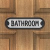 Franklin Brass Derby Bathroom Door Sign Metal Interior Door Plaque