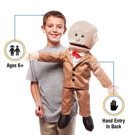 25" Pops, Peach Grandfather, Full Body, Ventriloquist Style Puppet