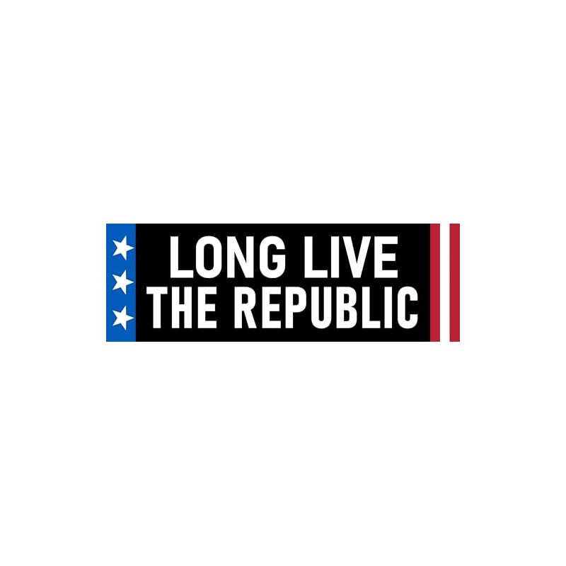 Long Live the Republic Sticker Patriotic America USA Bumper Sticker