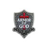 MOKOBOIZ Armor of God Cross Shield 3 Inches Hook and