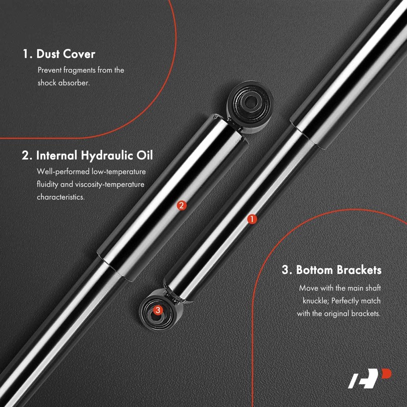A-Premium Pair (2) Cab Shock Absorbers Compatible with Volvo VNL