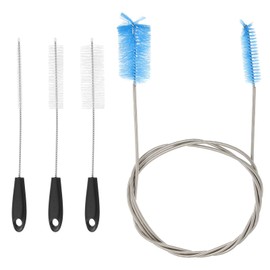 uxcell Flexible Drain Brush Cleaner Kit, 4 Pcs Double Head Pipe Cleaner Brush for Home Kitchen Sink Plumbing, Aquarium Water Filter Pipe Hose (Blue)