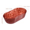 Garneck 1000pcs Mini Loaf Pan Liners Oval Baking Cups and