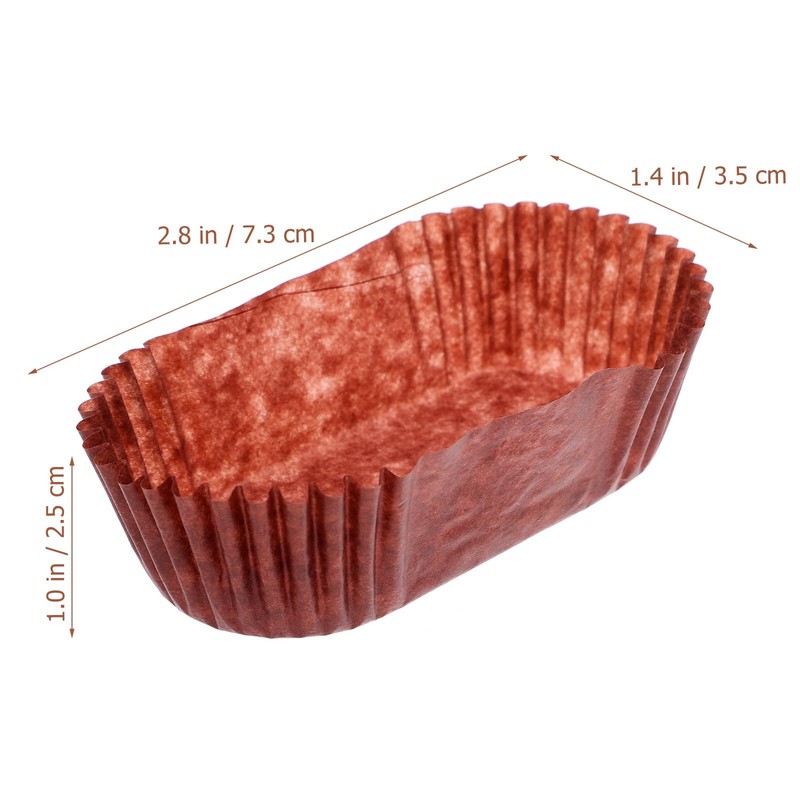 Garneck 1000pcs Mini Loaf Pan Liners Oval Baking Cups and