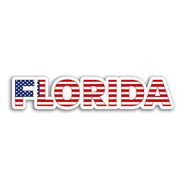 2 x 10cm Wide Florida Vinyl Stickers - Flag America Travel USA State Sticker #75287
