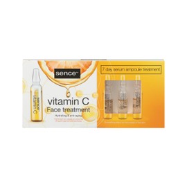 Sence Vitamin C Serum Ampoules, Intensive Face Care Ampoules Face, Day Cream for Men and Women with Moringa Oil, Vegan Anti-Ageing Beauty Skin Care (7 Ampoules x 2 ml)