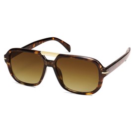 HERJOUR Retro Square Aviator Sunglasses Womens Mens 70s Classic Vintage Oversized Sun Glasses AR82282