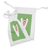 Ambesonne Christmas Alphabet Fabric Pouch Set of 2, Demonstration of