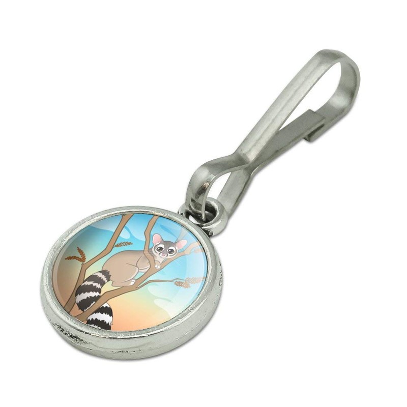 Ring-tailed Cat Antiqued Charm Clothes Purse Suitcase Backpack Zipper Pull