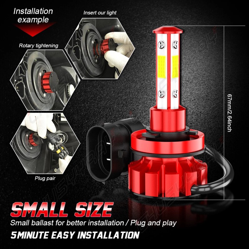 CHUSYYRAY For Peterbilt 579 389 LED Combo Bulbs Headlight High