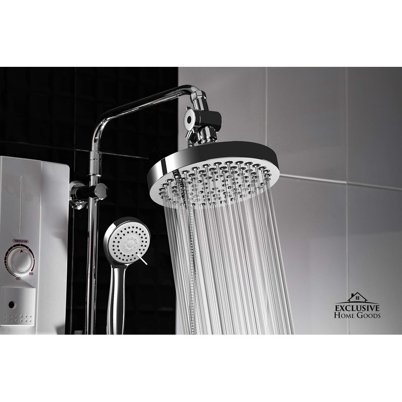 Shower Head With Handheld Combo, 6 Inch High Pressure Rainfall