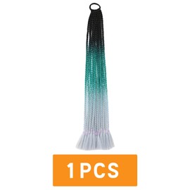 Traziewell Braided Hair Extensions Wavy Braiding Hair Extension 1 Pack Hair Accessories for Girls Ombre Long Hair Accessories for Women Synthetic Hair Pieces Heat Resistant Ponytail Extension 3009