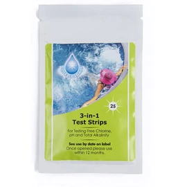 150 Dip 3-in-1 Test Strips Blue Sparkle for Ground Pool Spa and Hot Tubs Treatment to Measures PH, Alkaline and Chlorine