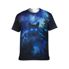 Cuntingvo Cat Graphic Tee Shirt 3D Realistic Pattern Novelty T-Shirt Casual Short Sleeves,Multicolor6,M