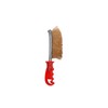 Heavy-Duty Stainless Steel Wire Brush, 235mm Length, Ergonomic Red Handle,