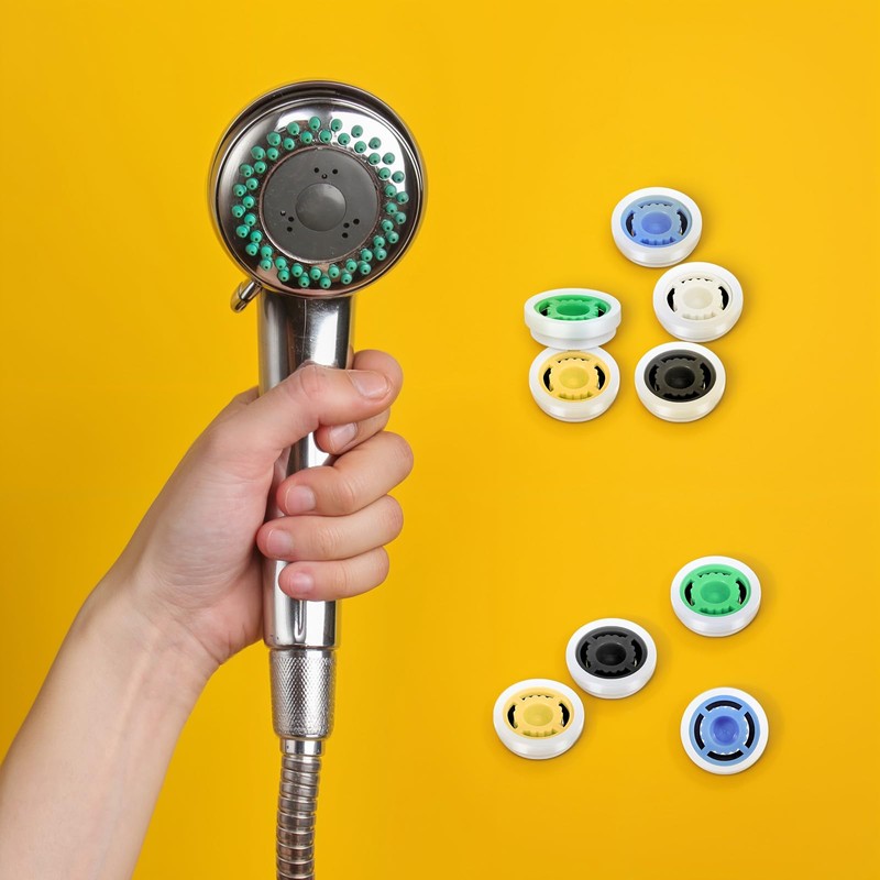 Mabor 10Pcs Shower Flow Restrictor, gpm 1.5/1.8/2.0/2.5/3.0 Shower Flow Reducer,