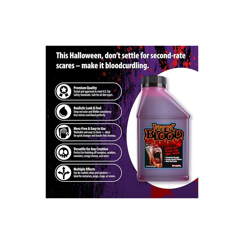 Kangaroo Pint of Blood; Halloween, Vampire Blood; 16 Oz