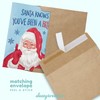 Sleazy Greetings Rude Christmas Card for Adults - 'Santa Knows'