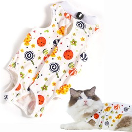 Cat Professional Recovery Suit for Abdominal Wounds or Skin Diseases, E-Collar Alternative for Cats, After Surgery Wear, Pajama Suit