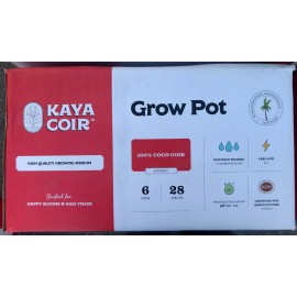 Kaya Premium Compressed 2-GALLON COCO COIR BRICK Potting Medium 6"x6" (Box of 28