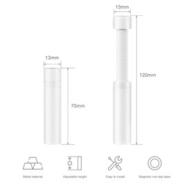 Aivalas GPU Support Bracket, Graphics Video Card Brace with Height Adjustable, Anti Sag Holder for Universal Graphics Card Sag, GPU Stand with Magnet and Rubber Pad (White)