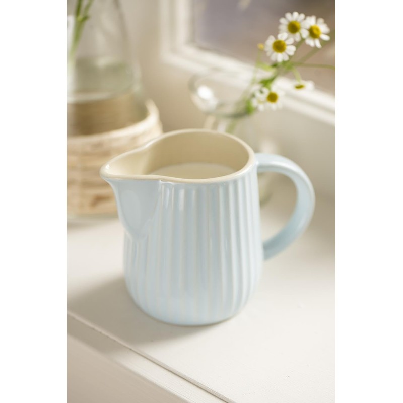 IB Laursen Milk Jug Mynte Stillwater Blue Ceramic Cream Jug