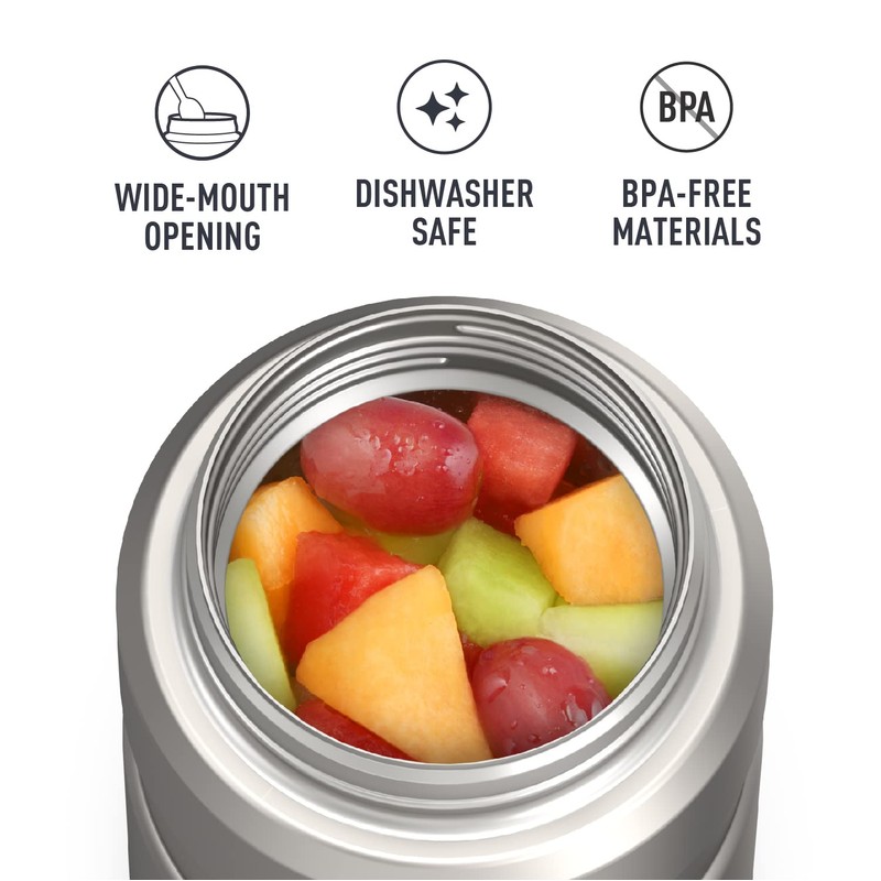 THERMOS Stainless King Vacuum-Insulated Food Jar, 24 Ounce, Matte Steel