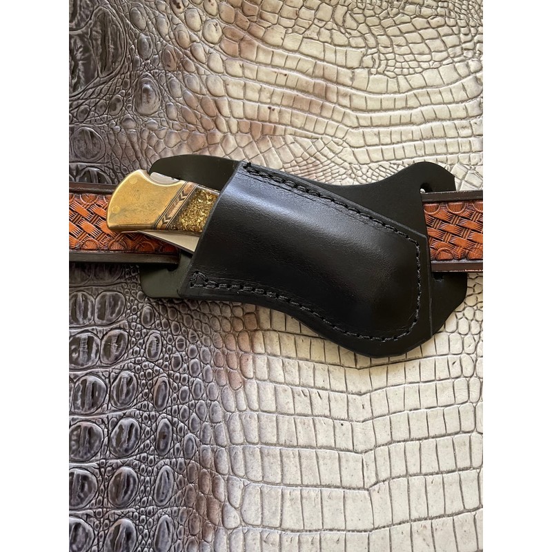Leather Pocket Right Hand Knife Sheath Fits Buck 110 or