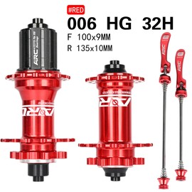 1 Pair MTB Bike Hub Front Rear HG 8-11 Speed 4 Claws 32 Holes Disc Brake Hubs with Quick Release Lever