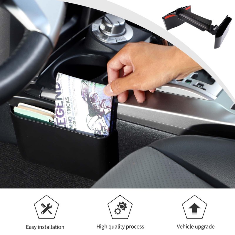 JWWY Gear Shift Shifter Storage Box Center Console Organizer Tray
