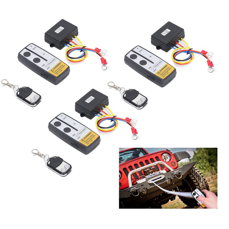 3 Pcs Universal Wireless Winch Remote Control Electric Winch Controller