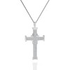 Men's Zirconia Large Cross Necklace Women's Stainless Steel Religious Jewelry