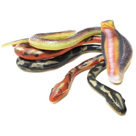 Soft Snake (Large) / Brown Python, Black Python, Cobra 3 Reptile Model Toys / 소프트 뱀 (대)  갈색비단뱀 검정비단뱀 코브라 3가지 파충류 모형 장난감