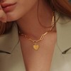 Heart Necklace for Women Gold A-Z Initial Necklace Heart Initial