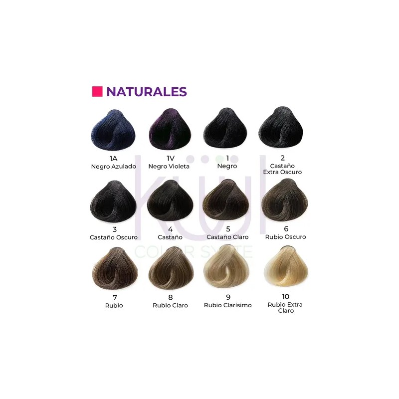 Kit Tinte De Cabello Kuul 90 Ml Naturales + Peroxido