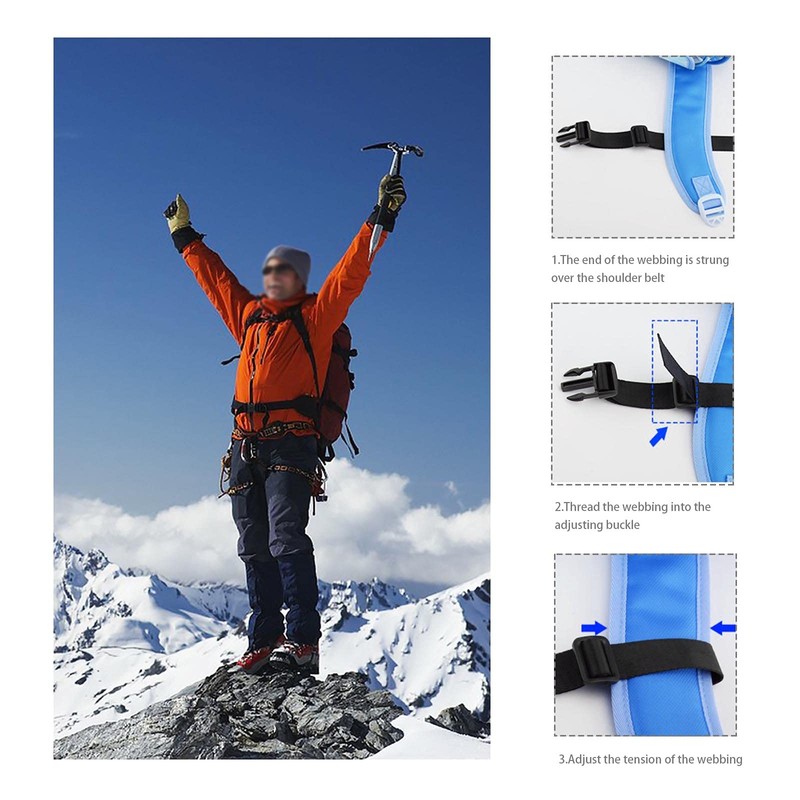 SING F LTD 2X Backpack Chest Strap Adjustable Backpack Sternum