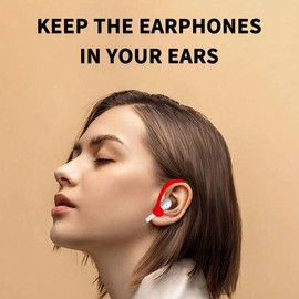 Ear Hooks for AirPods Pro,AirPods 3,2,1.Anti-Slip,Comfortable Fit,Ergonomic and Durable,Perfect for Exercising (Red)