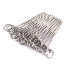 OdontoMed2011 Lot of 12 Pieces Kocher Hemostat Locking Forceps 6" 1x2 Straight Stainless Steel ODM