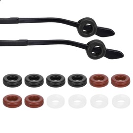 PATIKIL Glasses Ear Grips 12 Pair Anti Slip Eyeglass Ear Hooks Holder Eyeglass Slip Preventer Sunglasses Accessories Replacement for Men Women, Black/White/Brown