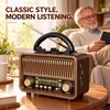 Retro Portable AM/FM/SW Radio with Bluetooth, AUX, TF Card, USB-C