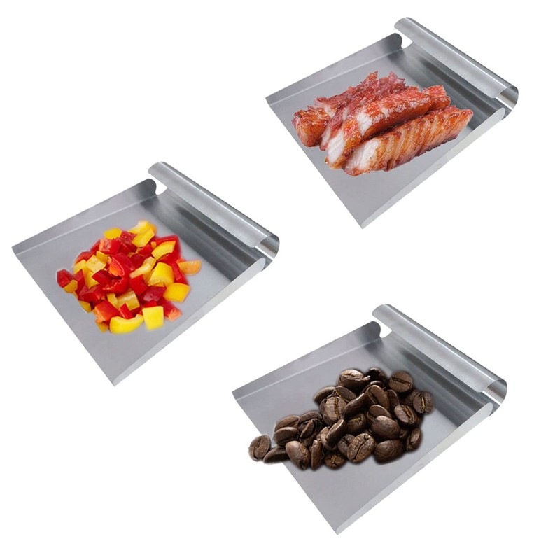 Stainless Steel Food Scooper, Food Mover, Food shovel Spatula, Cutting-board