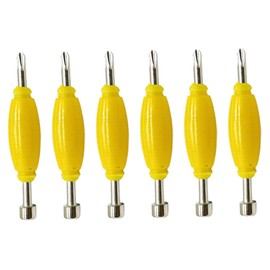 CRILSTYLEO 6pcs Skateboard Screwdriver Screw Driver Fingerboard Truck Tool Repair Scooter Metal Yellow