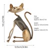 Metal Cat Figurine Innvoative Fun Hand Crafted Spring Cat Sculpture
