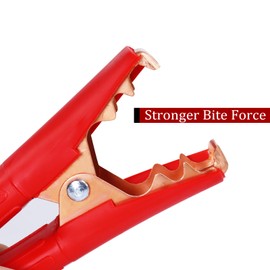 1200A Jumper Cable Clamp,Durable Pure Copper Clip,Insulated Handle Jumper Cable Clamp,Easy to Use for Replace Cars,Trucks,RVs,SUVs(Black + Red)2PCS