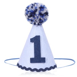 AOQURE Boy 1st Birthday Party Hat - First Birthday Decorations, Baby Blue Party Hat
